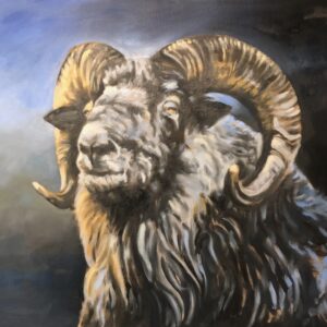Sheep-shape, olje på lerret